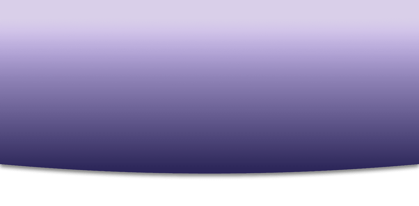 Purple gradient background with curved bottom
